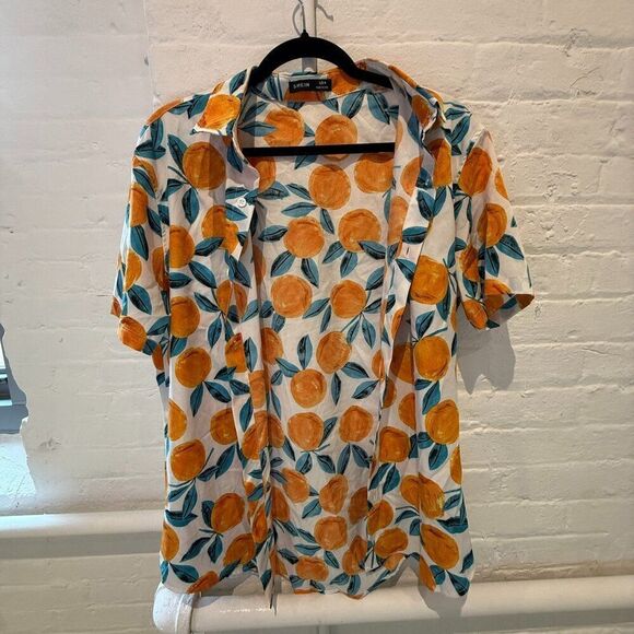 Oranges Button Up Short Sleeve Shirt - Picture 1 of 3